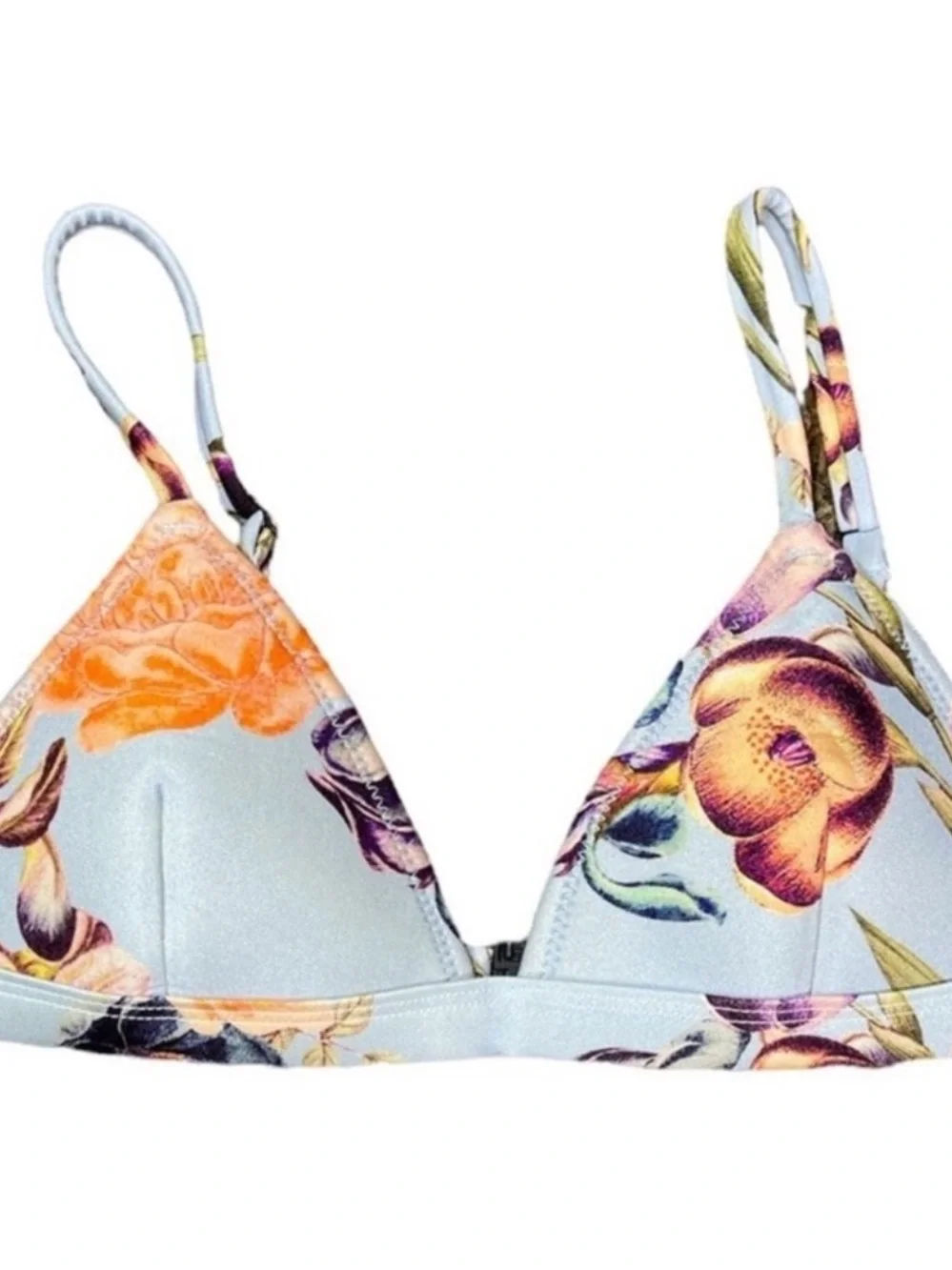 Triangl Delilah Neoprene Baby Blue Floral Bikini Set S